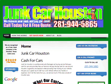 Tablet Screenshot of junkcarshouston.com